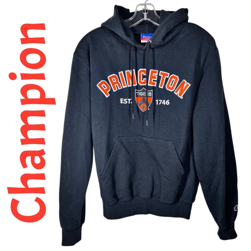 Champion Princeton Tigers Collegiate Black Hooded Sweatshirt‎ Women's Small